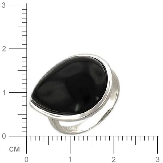 Кольцо с ониксом из серебра (арт. 385964)