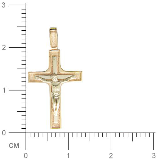 Крестик из комбинированного золота (арт. 391990)