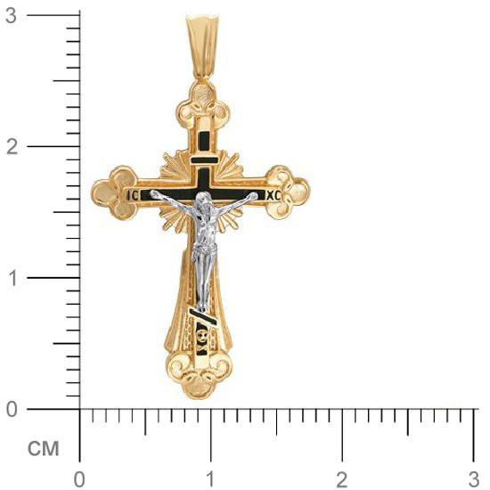 Крестик из комбинированного золота (арт. 391991)