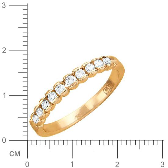 Кольцо с бриллиантами из красного золота (арт. 420930)