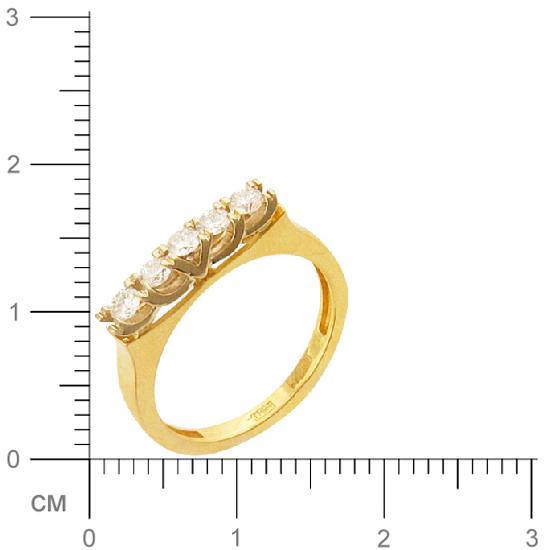 Кольцо с бриллиантами из комбинированного золота (арт. 421116)