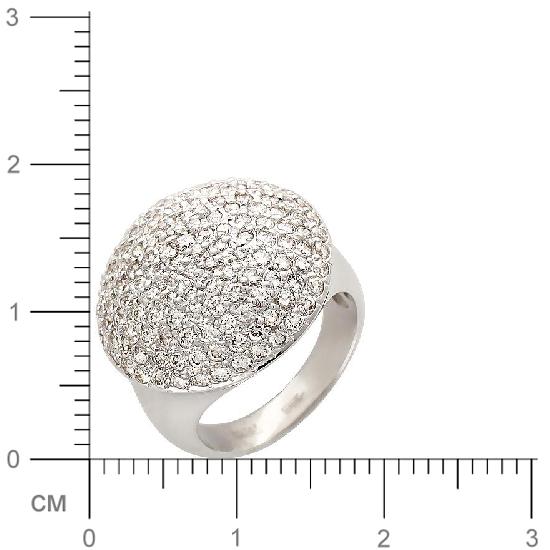 Кольцо с бриллиантами из белого золота 750 пробы (арт. 421145)