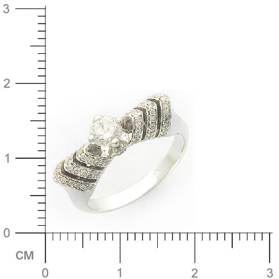 Кольцо с бриллиантами из белого золота 750 пробы (арт. 421147)