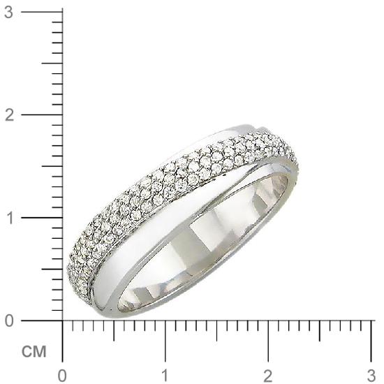Кольцо с бриллиантами из белого золота 750 пробы (арт. 421210)