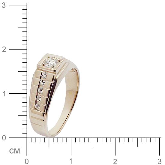 Кольцо с бриллиантом из комбинированного золота (арт. 421955)