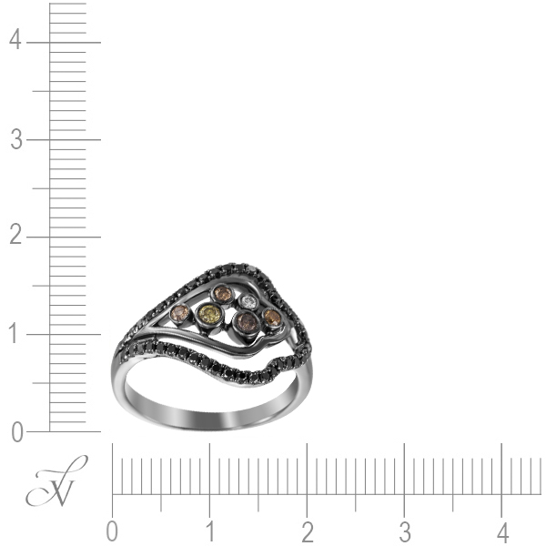 Кольцо с 47 бриллиантами из золота (арт. 705213)