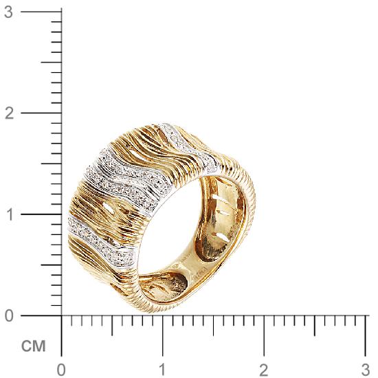 Кольцо с бриллиантами из желтого золота (арт. 730660)