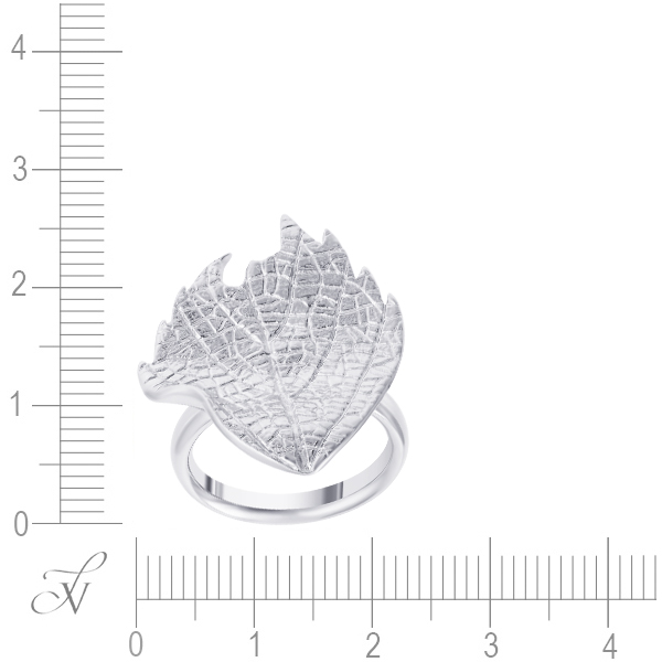 Кольцо Листик из серебра (арт. 734175)
