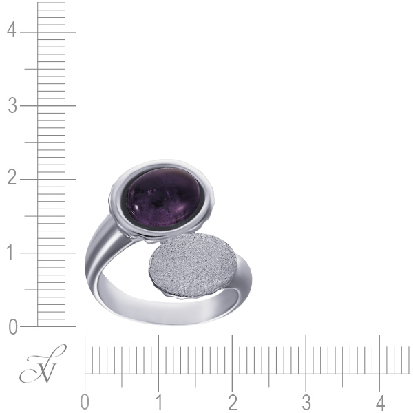 Кольцо с аметистом из серебра (арт. 738751)