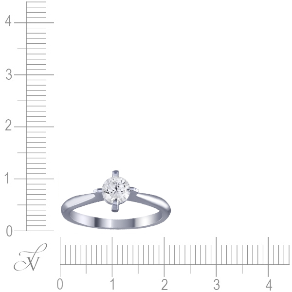Кольцо с фианитами из серебра (арт. 743101)
