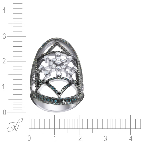 Кольцо с 359 бриллиантами из белого золота (арт. 763548)
