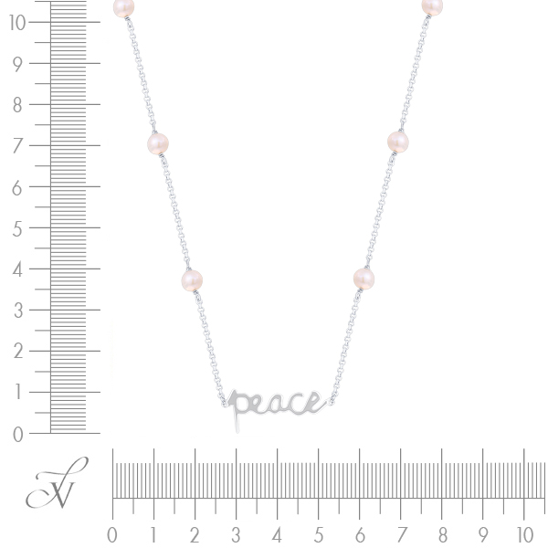 Колье с жемчугом из серебра (арт. 764478)