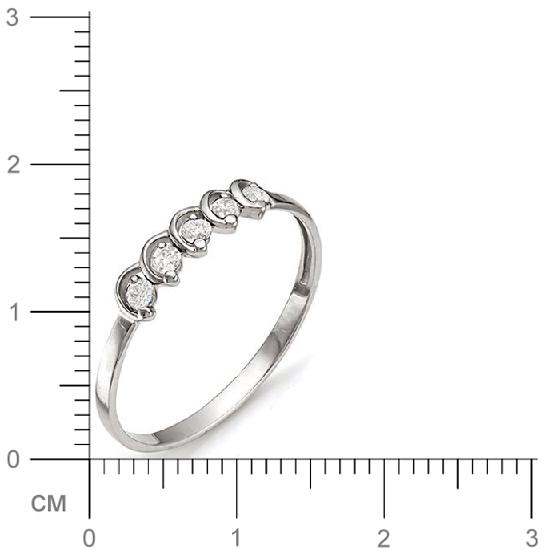 Кольцо с бриллиантами из белого золота (арт. 810063)