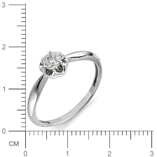 Кольцо с бриллиантом из белого золота 585 пробы (арт. 810082)