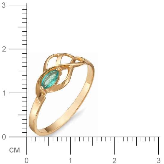 Кольцо с изумрудом из красного золота (арт. 810222)