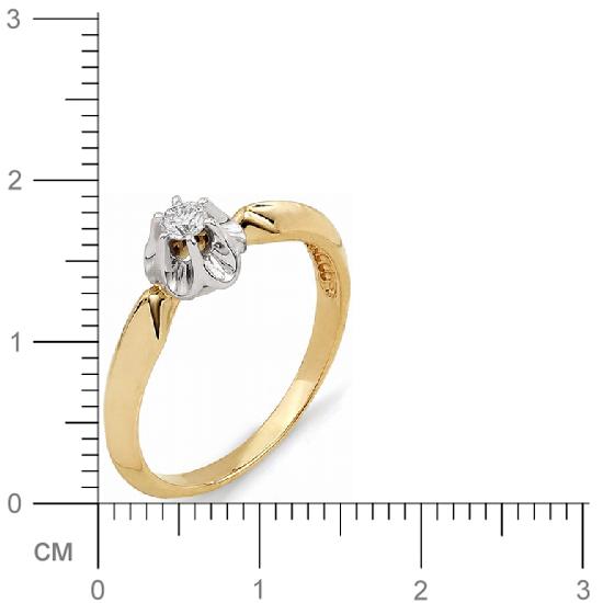 Кольцо с бриллиантом из красного золота (арт. 810400)