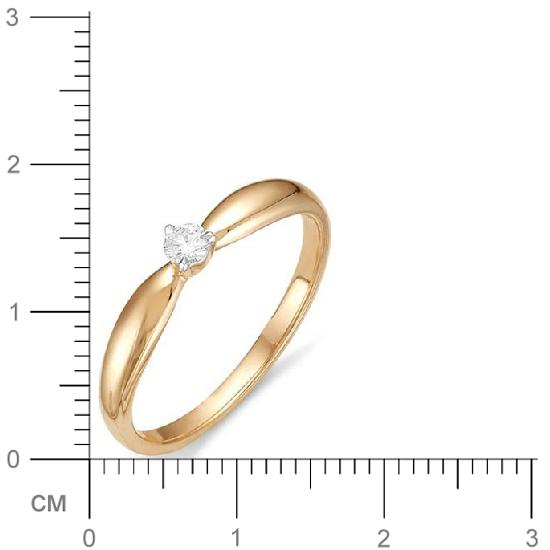 Кольцо с бриллиантом из красного золота (арт. 810736)