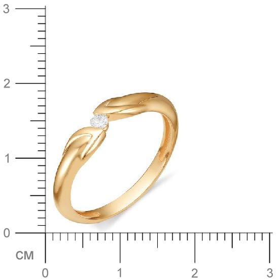 Кольцо с бриллиантом из красного золота (арт. 810793)