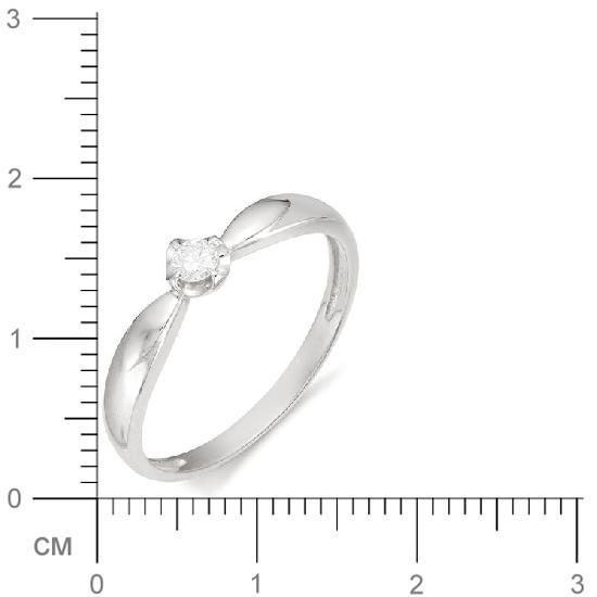 Кольцо с бриллиантом из белого золота (арт. 810850)