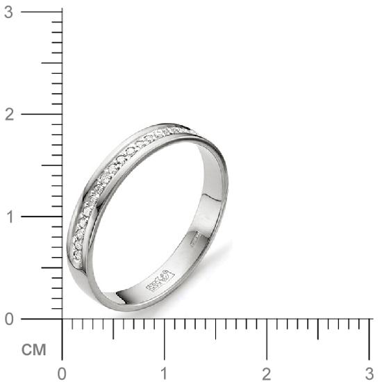 Кольцо с бриллиантами из белого золота 585 пробы (арт. 810910)