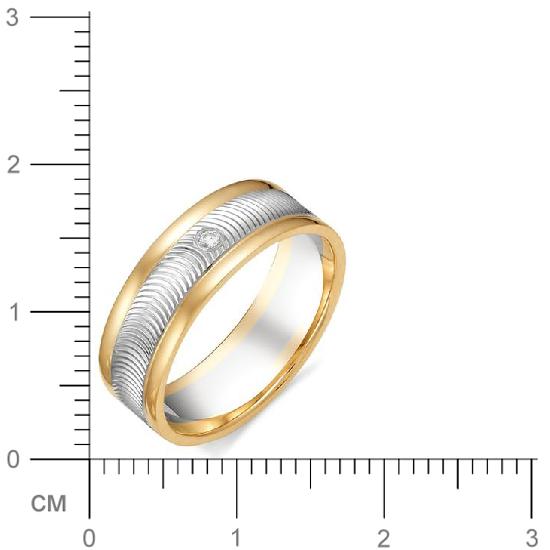 Кольцо с бриллиантом из красного золота (арт. 810912)