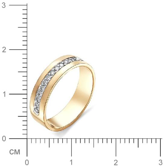 Кольцо с бриллиантами из красного золота (арт. 811122)