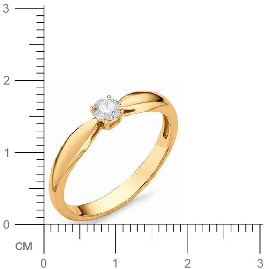 Кольцо с бриллиантом из красного золота (арт. 811127)