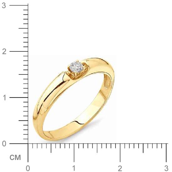 Кольцо с бриллиантом из красного золота (арт. 811255)