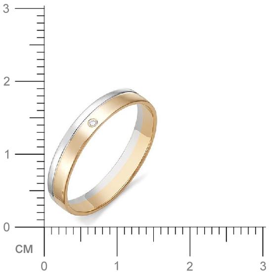Кольцо с бриллиантом из красного золота (арт. 811274)