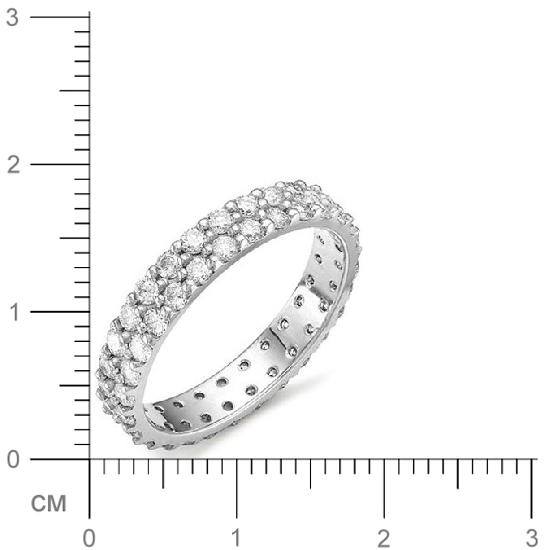 Кольцо с бриллиантами из белого золота (арт. 811411)
