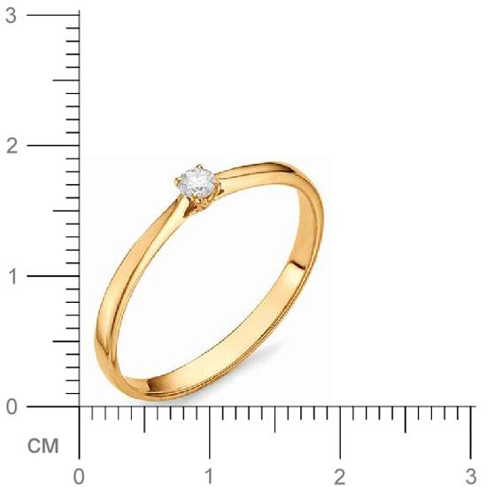 Кольцо с бриллиантом из красного золота (арт. 811436)