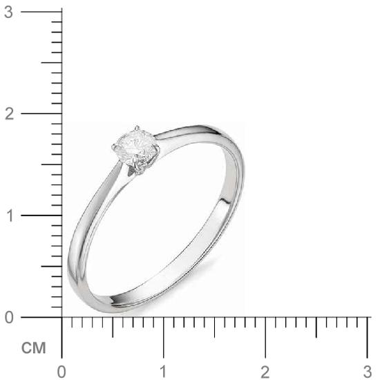 Кольцо с бриллиантом из белого золота (арт. 811437)