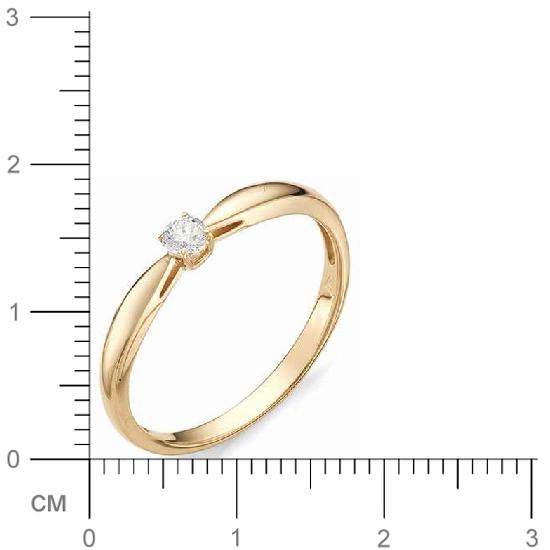 Кольцо с бриллиантом из красного золота (арт. 811510)