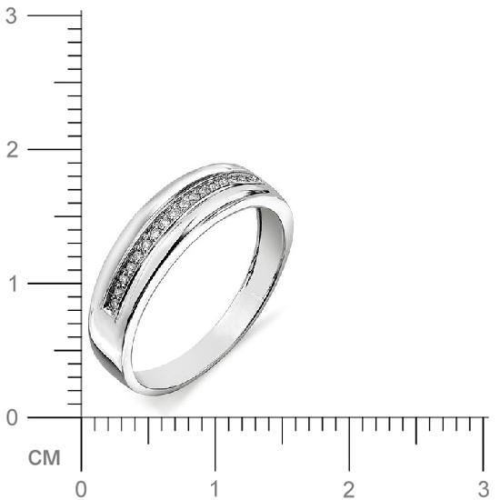 Кольцо с бриллиантами из белого золота (арт. 811537)