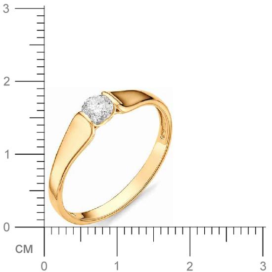 Кольцо с бриллиантом из красного золота (арт. 812073)