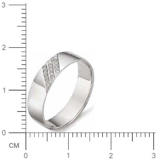 Кольцо с бриллиантами из белого золота (арт. 812521)