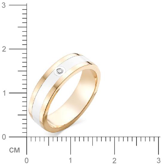 Кольцо с бриллиантом из красного золота (арт. 814694)