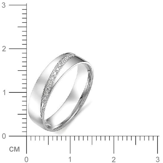 Кольцо с бриллиантами из белого золота (арт. 814751)