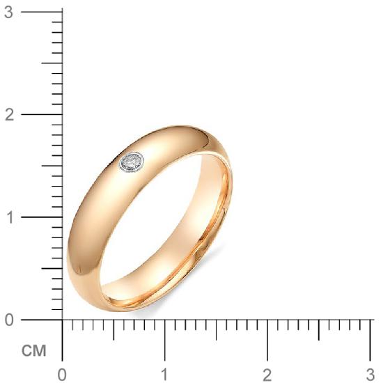 Кольцо с бриллиантом из красного золота (арт. 815063)