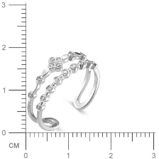 Кольцо с бриллиантами из белого золота (арт. 815326)