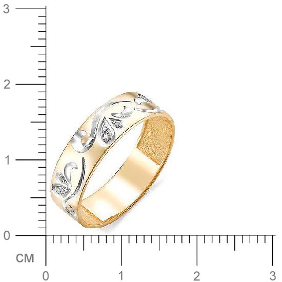 Кольцо с бриллиантами из красного золота 585 пробы (арт. 815680)