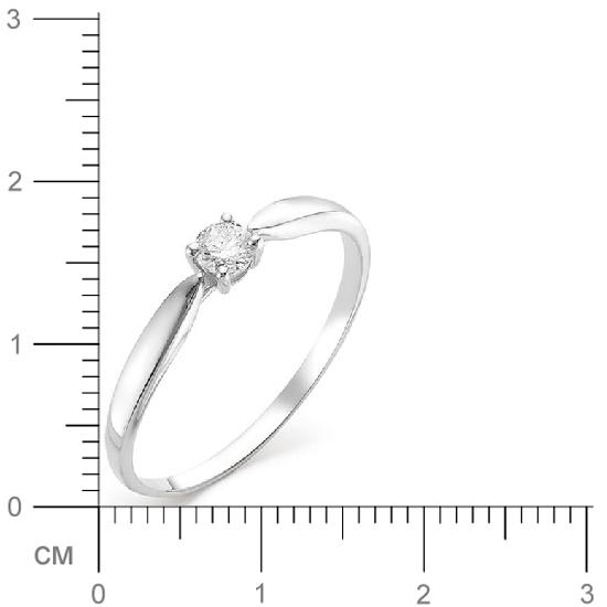 Кольцо с бриллиантом из белого золота 585 пробы (арт. 815780)