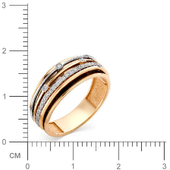 Кольцо с бриллиантами из красного золота 585 пробы (арт. 815794)