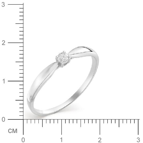 Кольцо с бриллиантом из белого золота 585 пробы (арт. 815877)