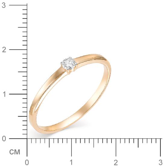 Кольцо с бриллиантом из красного золота (арт. 815912)