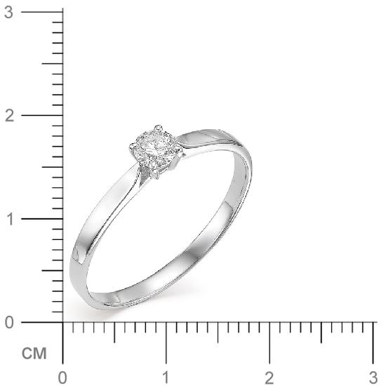 Кольцо с бриллиантом из белого золота (арт. 815914)
