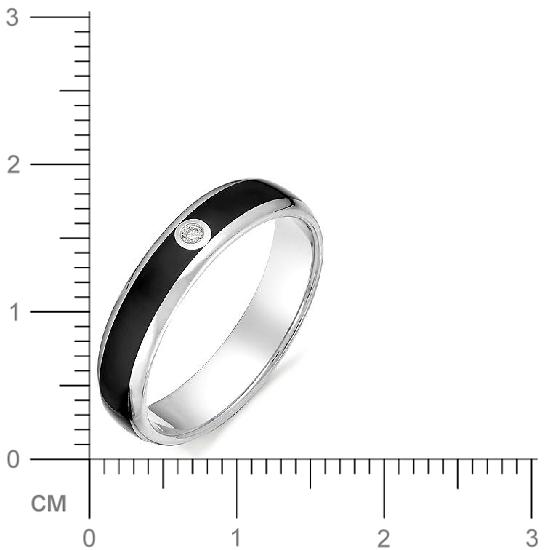 Кольцо с 1 бриллиантом из белого золота (арт. 816356)