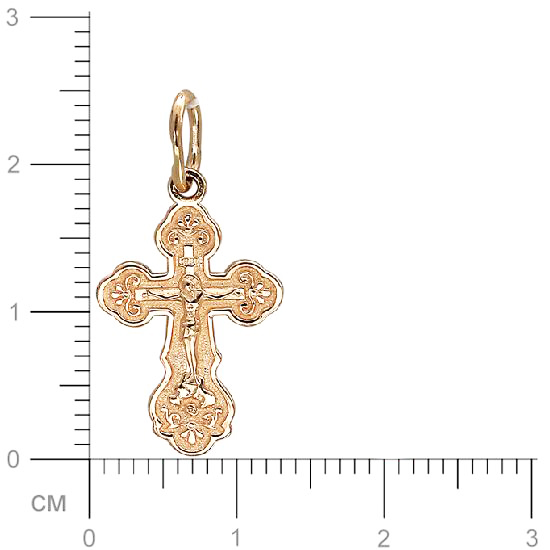 Крестик из красного золота (арт. 820163)