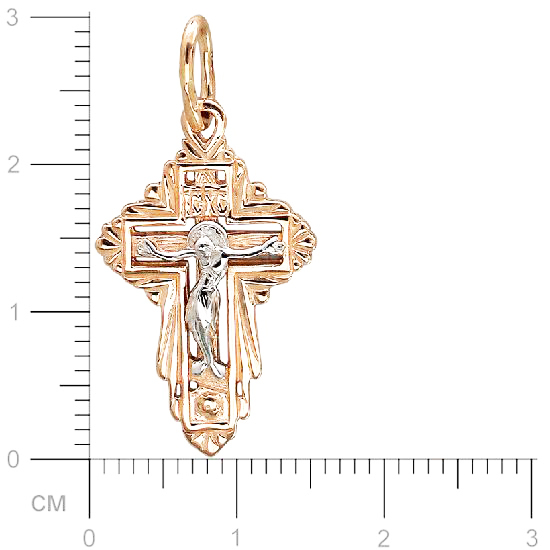 Крестик из красного золота (арт. 820183)