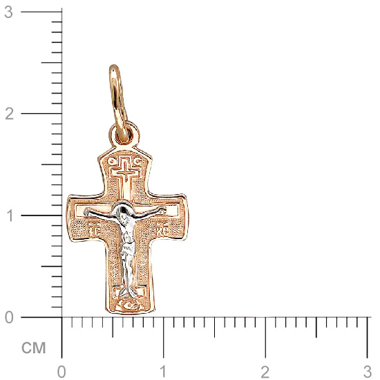 Крестик из красного золота (арт. 820377)